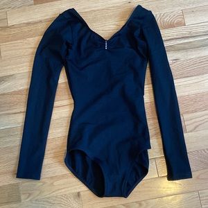 Black longsleeve leotard